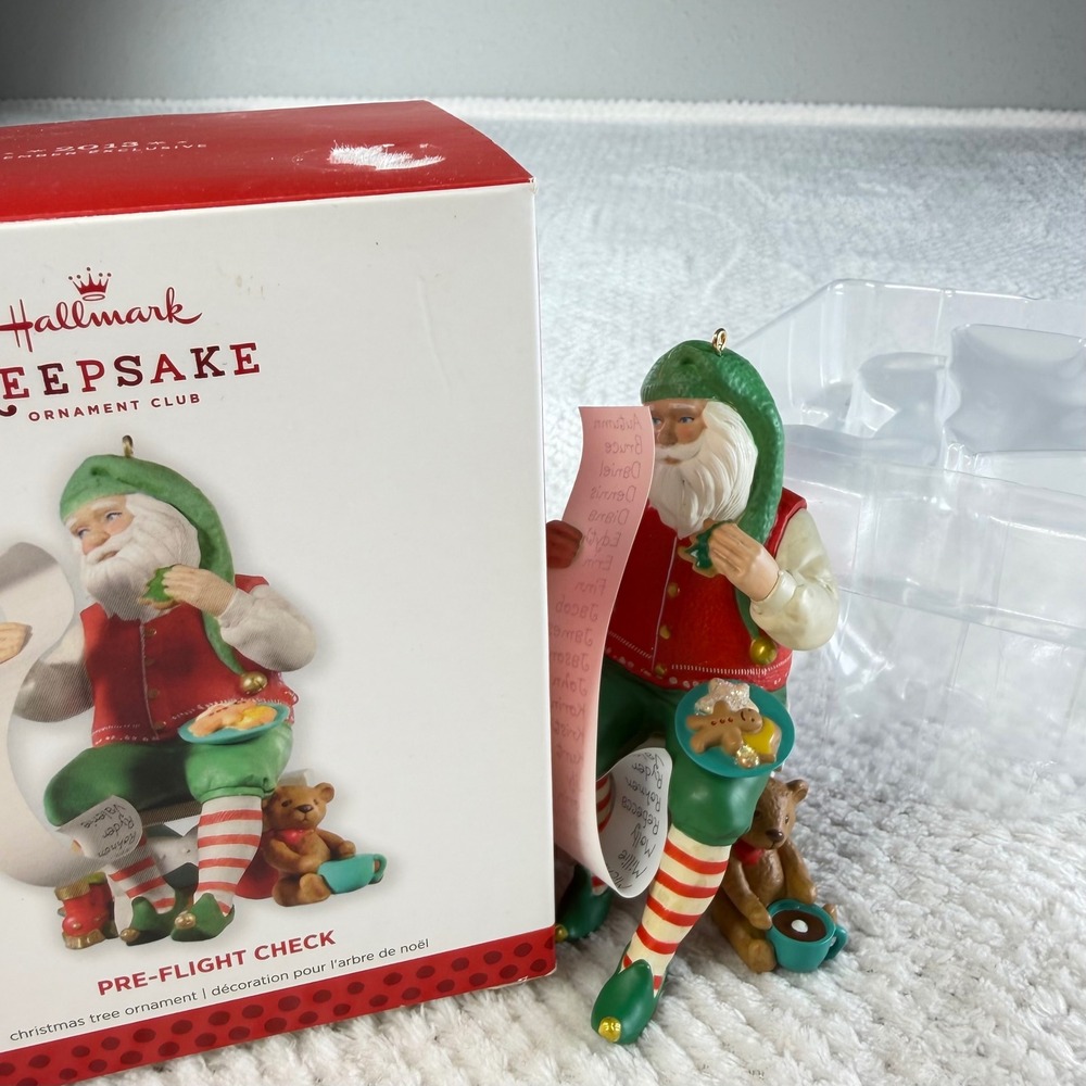 Hallmark Keepsake 2013 Pre-Flight Check Santa Ornament Club Exclusive QXC5057